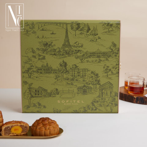  Hộp Bánh Trung Thu MUSEÉ Tone Xanh Lá Mạ 