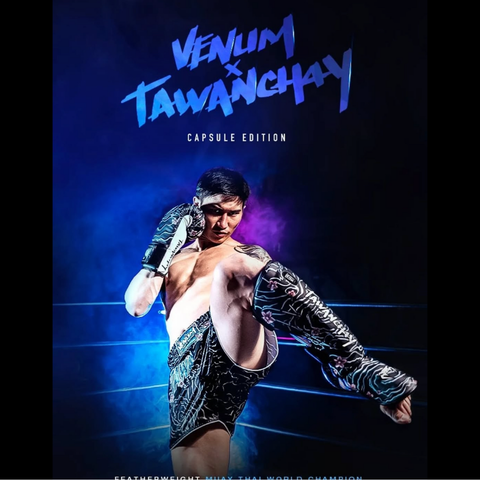  Găng Tay Venum x Tawanchay Boxing Gloves Blue/White 