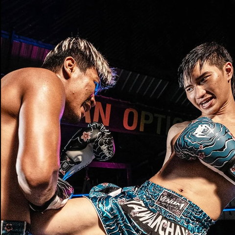  Găng Tay Venum x Tawanchay Boxing Gloves Blue/White 