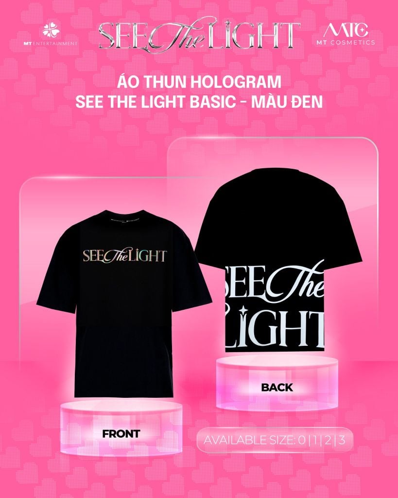 Áo thun Hologram See The Light Basic - Màu đen