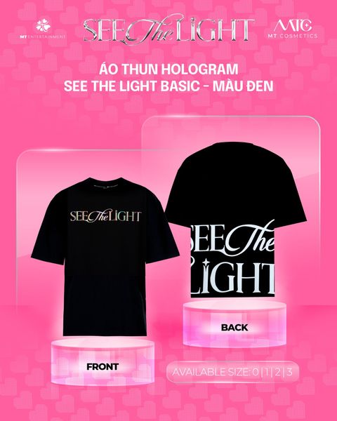Áo thun Hologram See The Light Basic - Màu đen