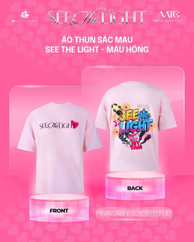 Áo thun sắc màu See The Light - Màu hồng