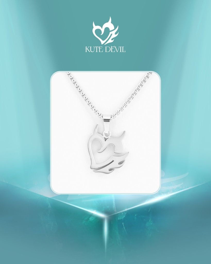 Bộ dây chuyền Kute Devil Mạ Bạc - Love Necklace