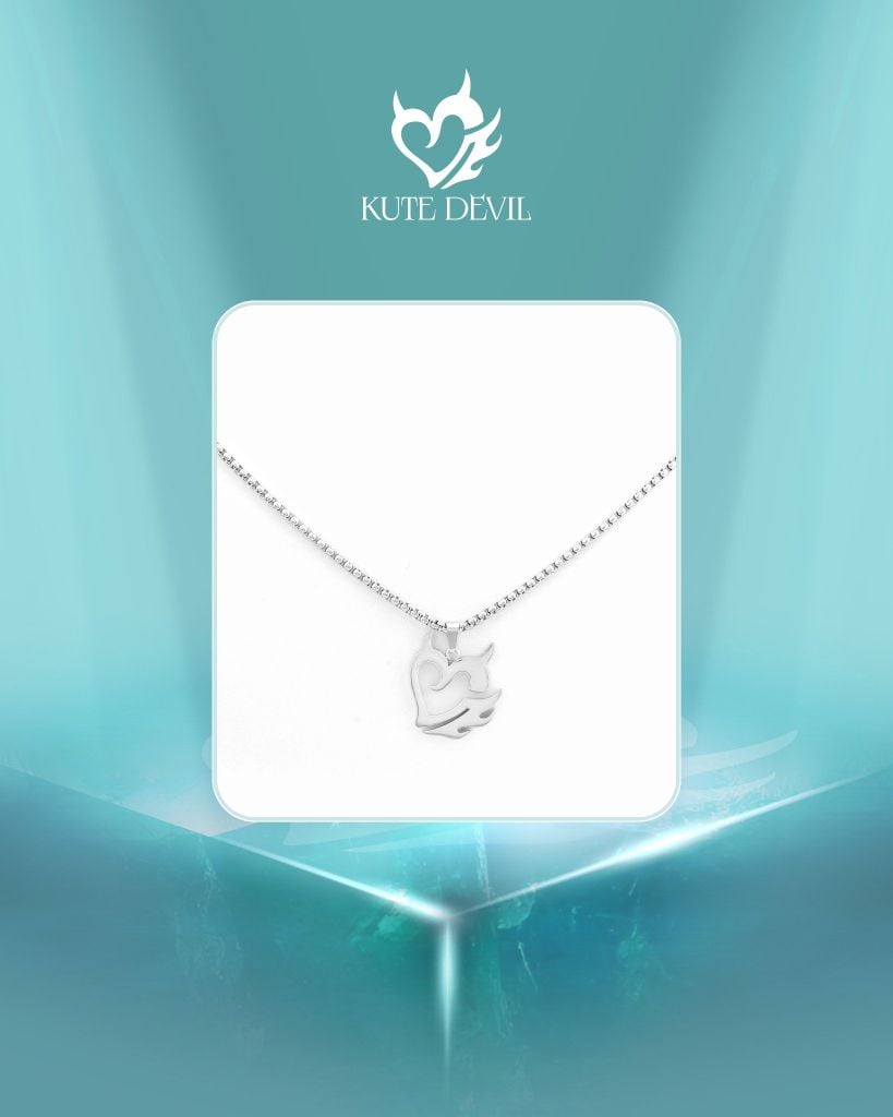 Bộ dây chuyền Kute Devil Mạ Bạc - Love Necklace