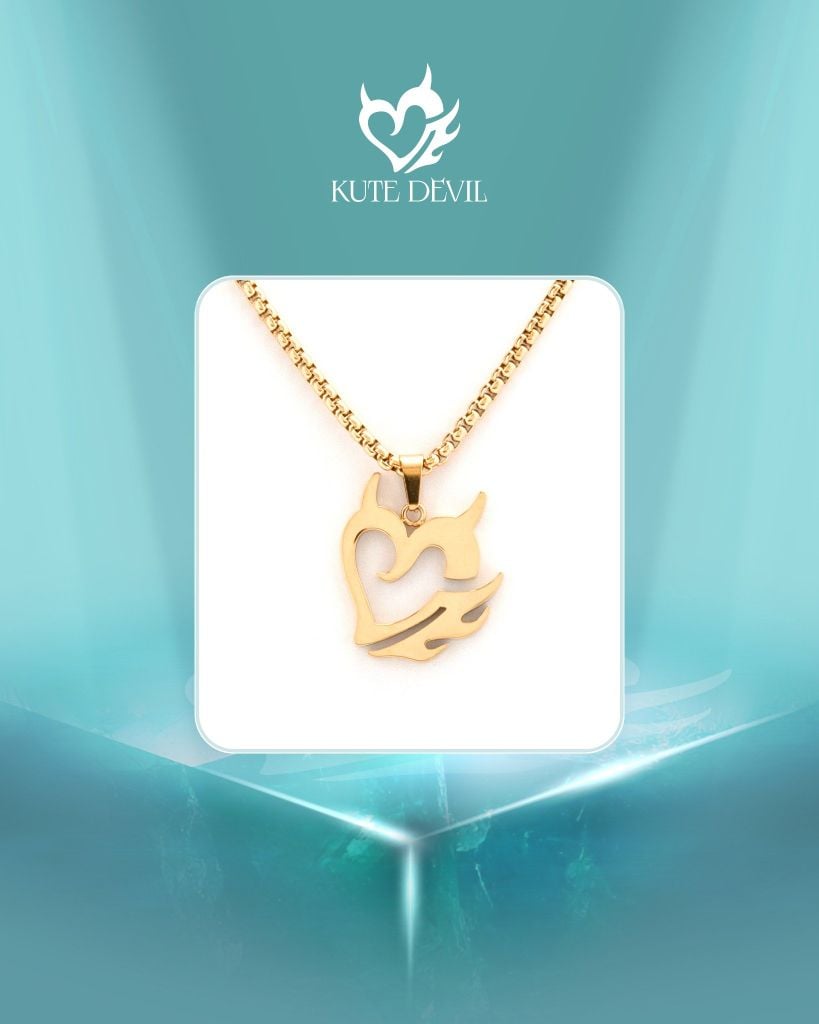 Bộ dây chuyền Kute Devil Mạ Vàng - Love Necklace