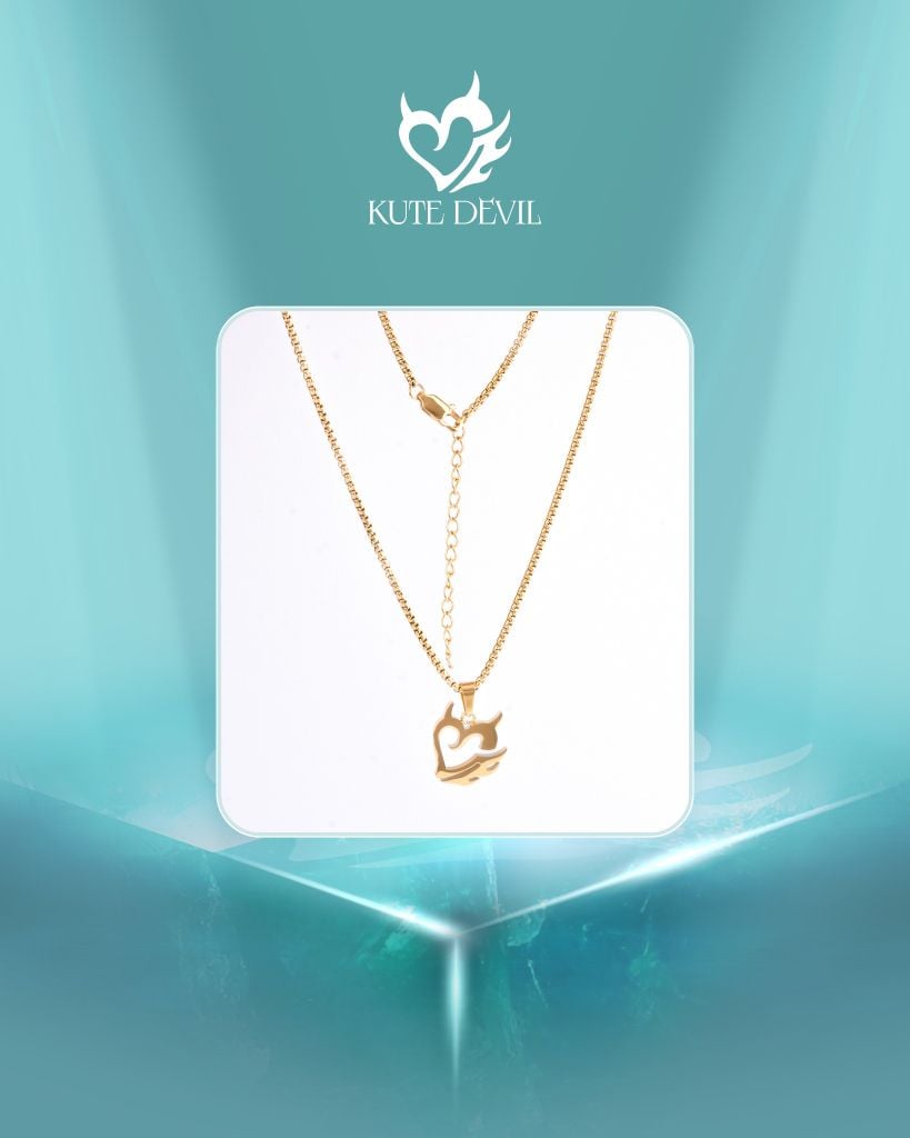 Bộ dây chuyền Kute Devil Mạ Vàng - Love Necklace