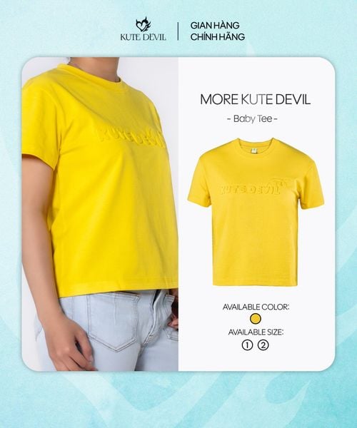 Áo thun Babytee More Kute Devil – Màu vàng