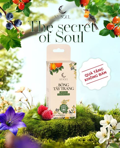 [SP Tặng] (Không bán) Bông tẩy trang tròn gân The secret of Soul