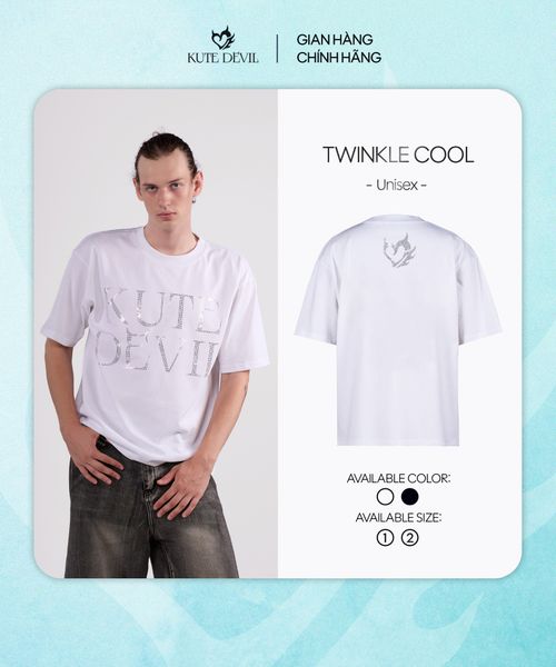Áo Thun Kute Devil - Twinkle Cool - Màu Trắng (Unisex)