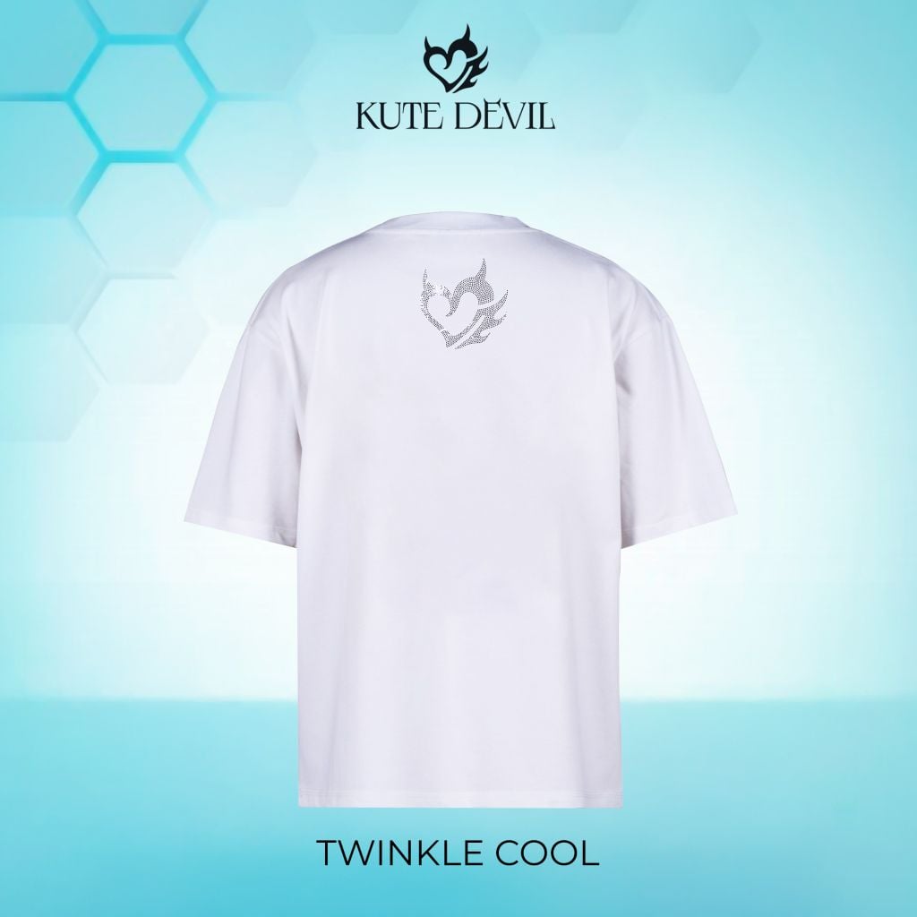 Áo Thun Kute Devil - Twinkle Cool - Màu Trắng (Unisex)