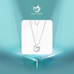 Bộ dây chuyền Kute Devil Mạ Bạc- Love Necklace