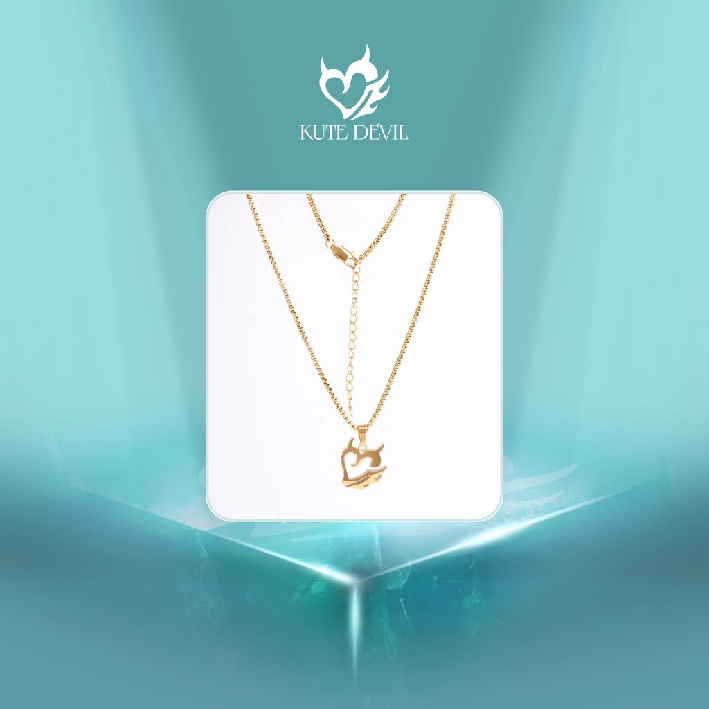 Bộ dây chuyền Kute Devil Mạ Vàng- Love Necklace