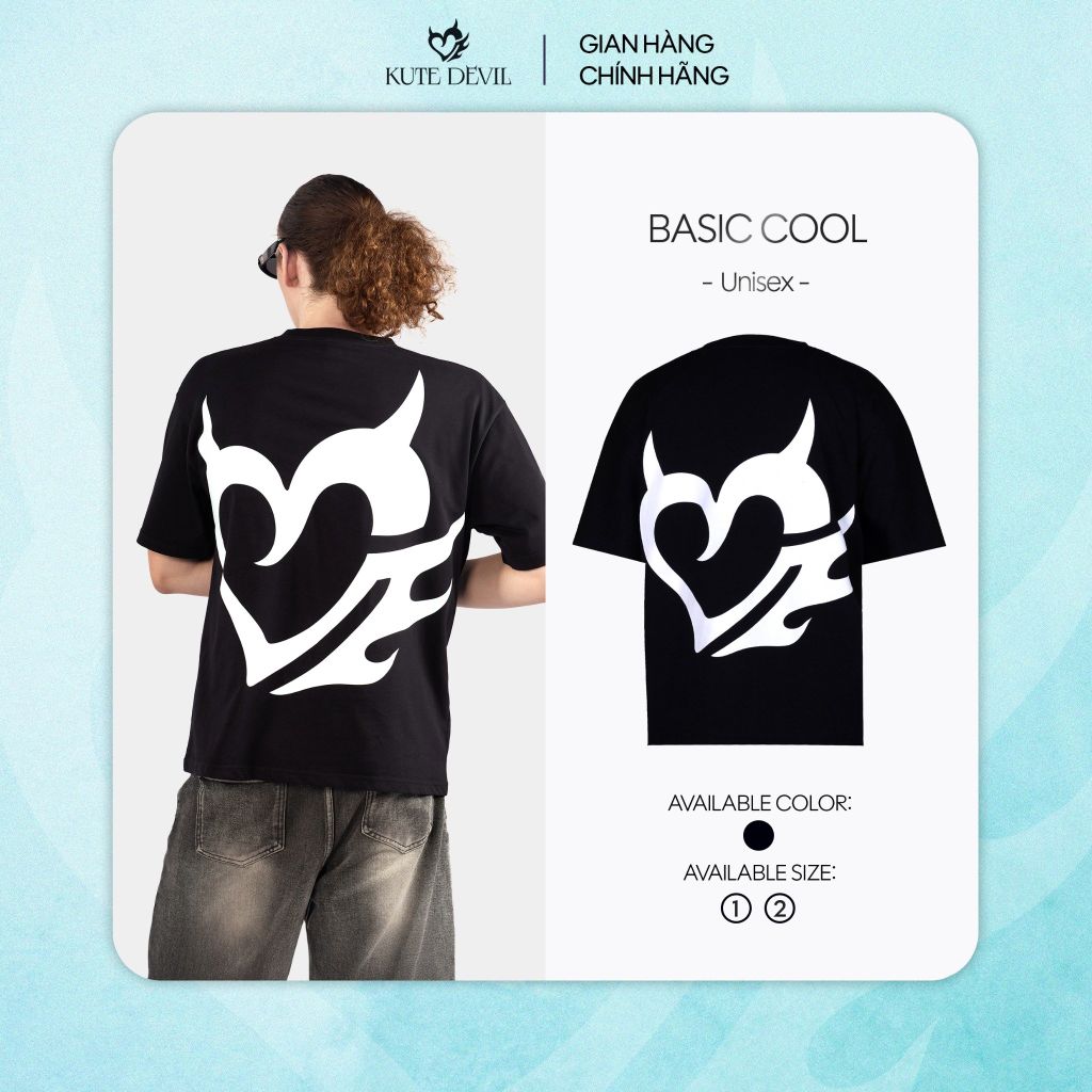 Áo Thun Kute Devil - Basic Cool - Màu Đen (Unisex)