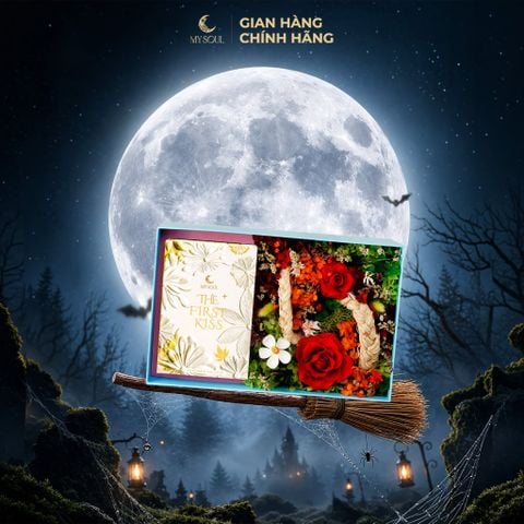 Hộp hoa quà tặng nước hoa My Soul - Màu xanh