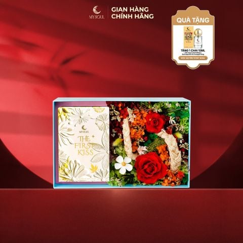 Hộp hoa quà tặng nước hoa My Soul - Màu xanh