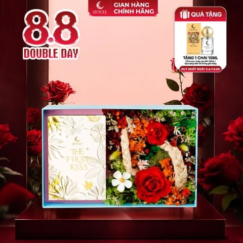 Hộp hoa quà tặng nước hoa My Soul - Màu xanh
