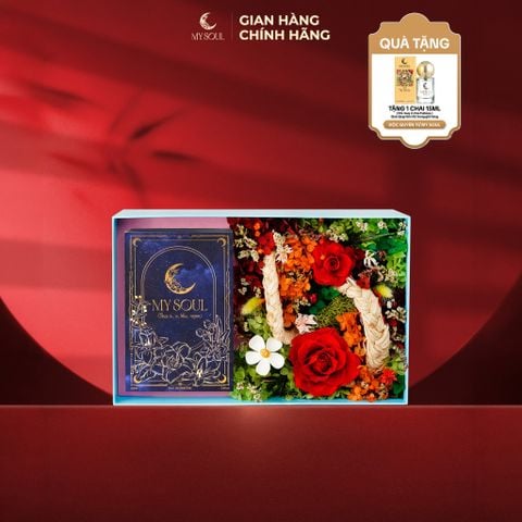 Hộp hoa quà tặng nước hoa My Soul - Màu xanh