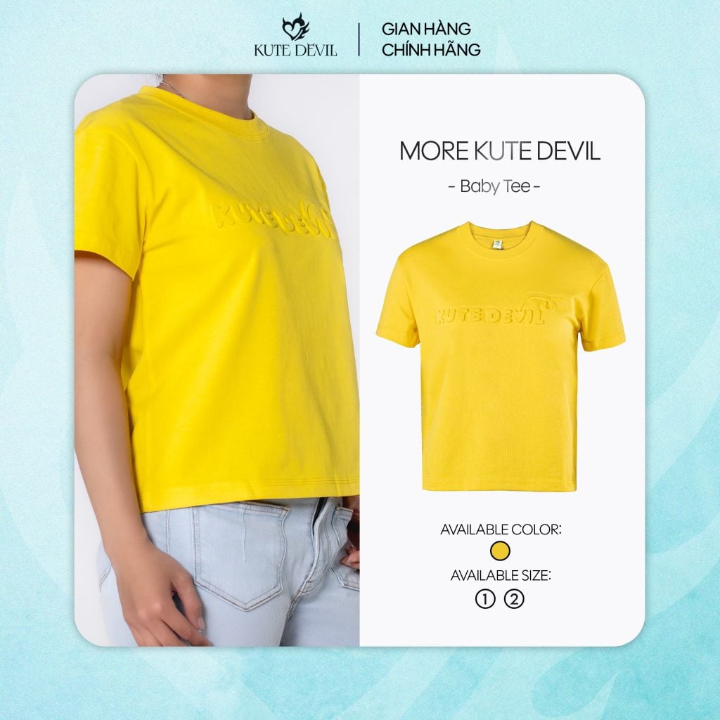 Áo thun Babytee More Kute Devil – Màu vàng