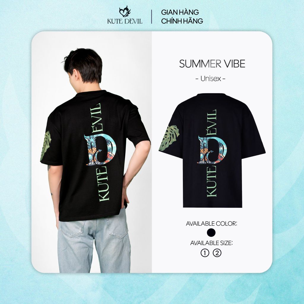 Áo thun Kute Devil Summer Vibe – Màu đen