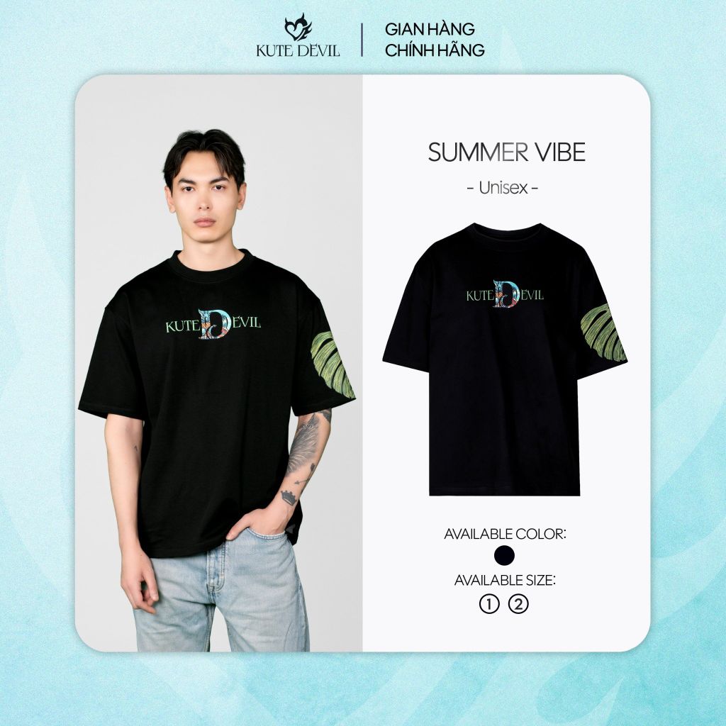 Áo thun Kute Devil Summer Vibe – Màu đen