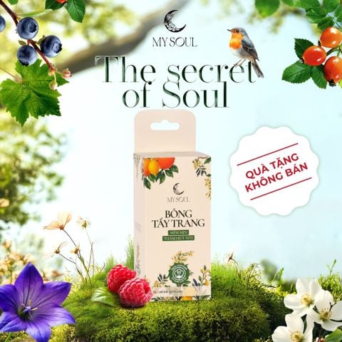 [SP Tặng] (Không bán) Bông tẩy trang tròn gân The secret of Soul