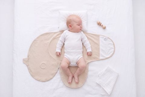  Bộ 2 khăn quấn kén cotton hữu cơ êm ái 