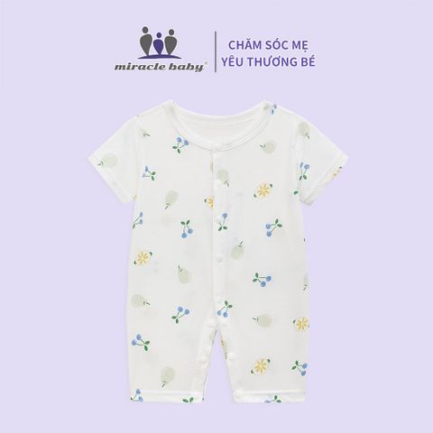  bodysuit cotton đùi cộc mềm mát cho bé 0-24 tháng 