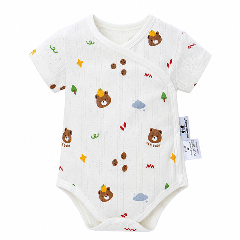  bodysuit ngắn tay có lỗ nhỏ thoáng khí mềm mại 