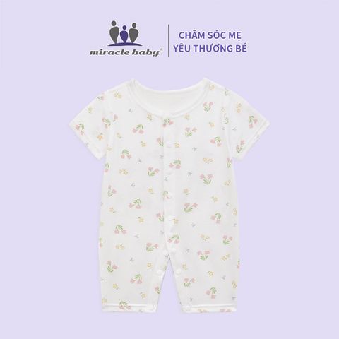  bodysuit cotton đùi cộc mềm mát cho bé 0-24 tháng 