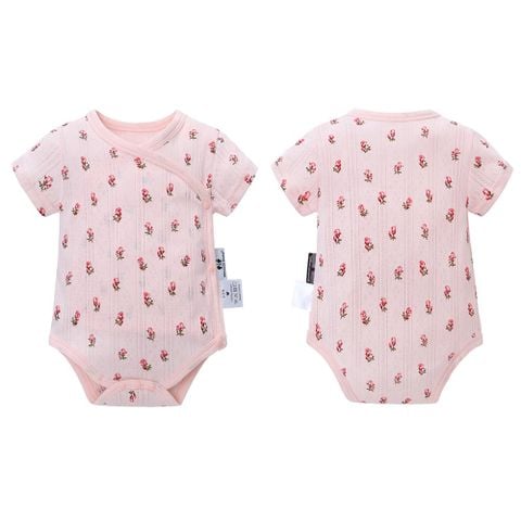  bodysuit ngắn tay có lỗ nhỏ thoáng khí mềm mại 