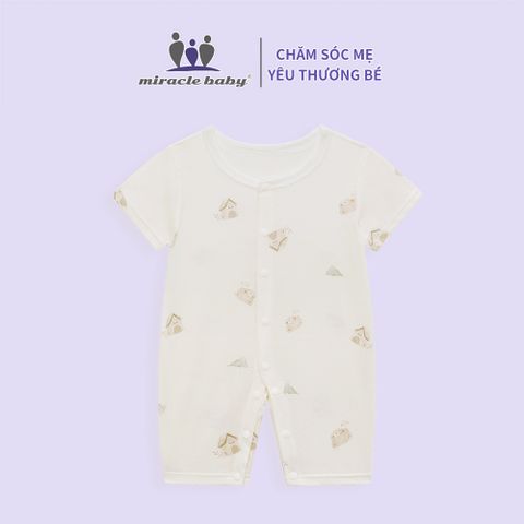  bodysuit cotton đùi cộc mềm mát cho bé 0-24 tháng 