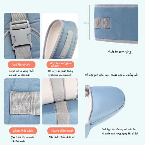  Địu em bé Miraclebaby chống gù cho bé 0-36 tháng 