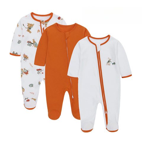  Bộ 3 bodysuit liền thân khóa kéo, tất liền có chấm silicon chống trượt 