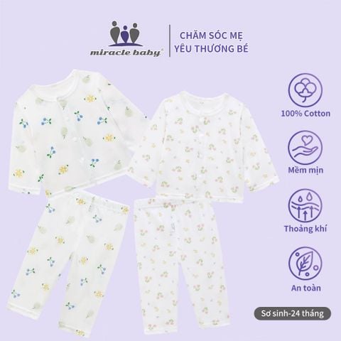  bộ đồ quần áo contton đùi cộc mềm mát cho bé 0-24 tháng 