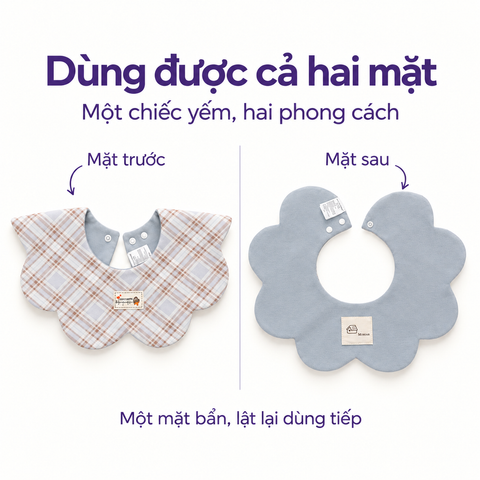  Set 5 Yếm Bib Cao Cấp Cho Bé, Phong Cách Hàn Quốc, Họa Tiết Caro Trái Tim Hoa Nhí, Xinh Xắn Dễ Phối Đồ 