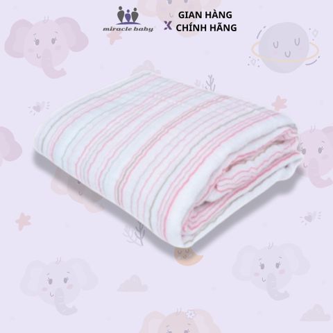  Miracle Baby_Chăn 2 lớp cotton 120*120cm thoáng khí, mềm mại đa năng cho bé 