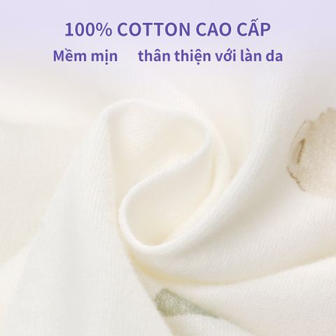 bodysuit cotton đùi cộc mềm mát cho bé 0-24 tháng 