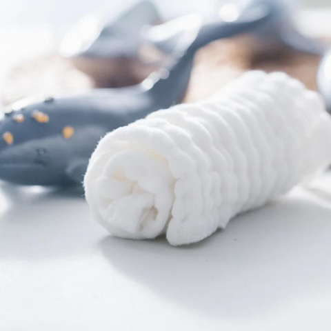  Set Combo 5 Khăn Xô Muslin 6 lớp 100% Cotton Siêu Mềm, Khăn Rửa Mặt Cho Bé Hàng Cao Cấp Kích Thước 30x30 cm 