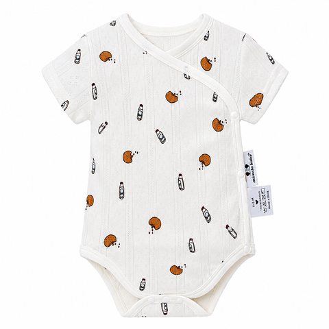  bodysuit ngắn tay có lỗ nhỏ thoáng khí mềm mại 