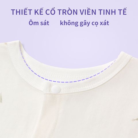  bodysuit cotton đùi cộc mềm mát cho bé 0-24 tháng 