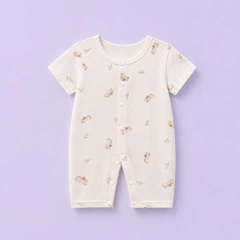  bodysuit cotton đùi cộc mềm mát cho bé 0-24 tháng 