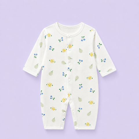 Bodysuit dài tay cotton cho bé 0-24 tháng 100%cotton có lỗ thoát khí 