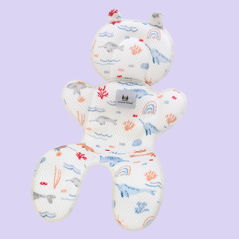  MiracleBaby - Miếng lót xe đẩy hình gấu dễ thương siêu thoáng khí 3D phù hợp cho nhiều loại xe đẩy 