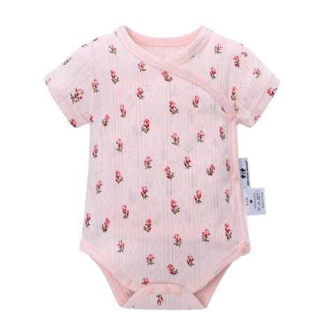  bodysuit ngắn tay có lỗ nhỏ thoáng khí mềm mại 