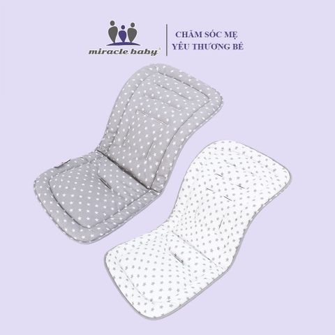  Miếng lót xe đẩy Miraclebaby cho bé cotton mềm mại, thoáng khí, phong cách dễ thương 