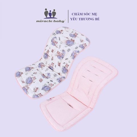  Miếng lót xe đẩy Miraclebaby cho bé cotton mềm mại, thoáng khí, phong cách dễ thương 