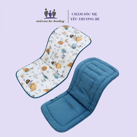 Miếng lót xe đẩy Miraclebaby cho bé cotton mềm mại, thoáng khí, phong cách dễ thương 