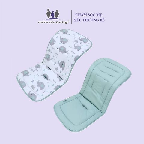  Miếng lót xe đẩy Miraclebaby cho bé cotton mềm mại, thoáng khí, phong cách dễ thương 