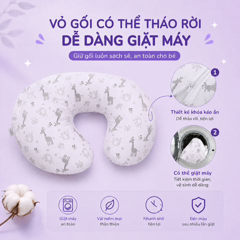  Gối cho bé bú chữ U lớn cao 14cm LAT 