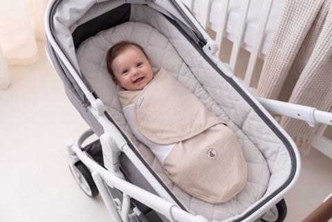  Bộ 2 khăn quấn kén cotton hữu cơ êm ái 